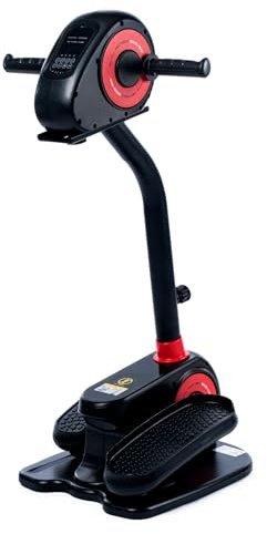 ECODE® Mini-Ellipsentrainer Elektrisch und Manuell für Senioren mit 30 Stufen – Trainiert Arme und Beine Gemeinsam oder Getrennt im Sitzen mit Pedalen für Zuhause