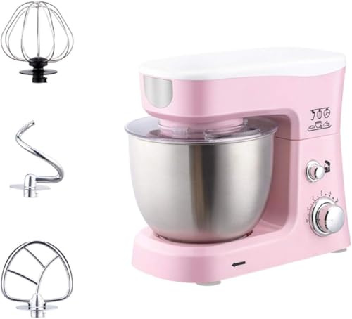 Stand Mixers, 6-speed Tilt-head Electric Food Stand Mixer, Electric Mixer With Dough Hook, Whisk & Beater, Splash Guard, Pink