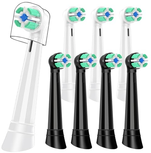8 Stück IO Aufsteckbürsten Kompatibel mit Oral B IO, Aufsteckbürsten Kompatibel mit Oral B IO 2/3/4/5/6/7/8/9/10 Zahnbürste Elektrische (Schwarz/Weiß)