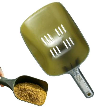 Bait Shovel, Carp Bait Spoon with Drainage Holes, Non-Slip Portable Feeding Spoon for Tilapia, Beginners, Saltwater, Boat, Shore, Fishermen