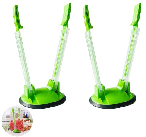 2 PCS Baggy Racks, Freezer Bag Holder Stand, Bag Holder for Plastic Bags,Baggy Rack Holder for Food Prep Bag, for Plastic Bags (Green)
