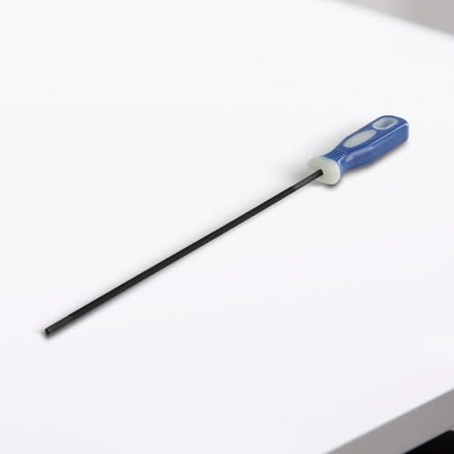 Lima rotonda per motosega, 4/4,8/5,5 mm, in acciaio, con manico in plastica, per smerigliatura manuale a catena, set da 3 pezzi (4,0 mm)