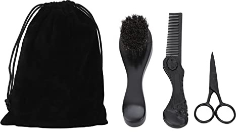 Set de modelado de cuidado de barba con bolsa de almacenamiento para recortar y dar forma al vello facial de los hombres