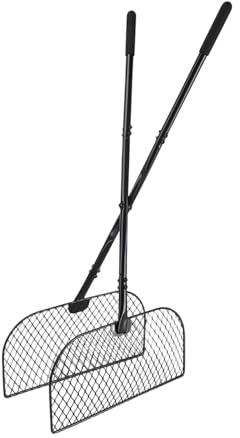 Rastrelli Per Foglie Da Prato, Attrezzi Pulizia Robusti Antiscivolo, Rastrello in Metallo a Risparmio di Fatica, Per Esterno Prato Cortile Giardino Patio Passaggio Strada Giardinaggio Diserbo