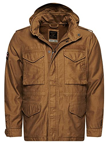 Superdry Herren Military M65 Feldjacke mit Teddyfellfutter Breen M