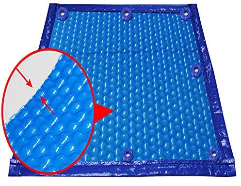 GDMING Rechteckige Solar-Poolabdeckung, 400 Mikrometer Regendicht Wasserdicht Staubdicht UV-beständig PE-Abdeckfolie Für Schwimmbad, 41 Größen (Color : Blue, Size : 300x600cm)