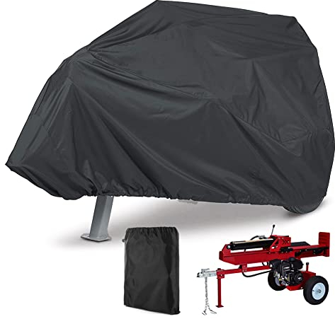 Gicov Log Splitter Cover Waterproof Heavy Duty Gas Logging Splitter Cover with Drawstring for 15-37-Ton Log Splitter All Weather Resistant Storage Cover