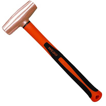 WEDO Kupferhammer, Trommel-Hammer mit Fiberglas-Griff, 71,1 cm Länge, 2,7 kg