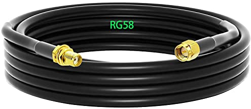 GTIWUNG SMA till SMA kabel 5 meter – låg förlust 50 ohm koaxialkabel för WIFI-antenn/radio/FPV-drönare och mycket mer.
