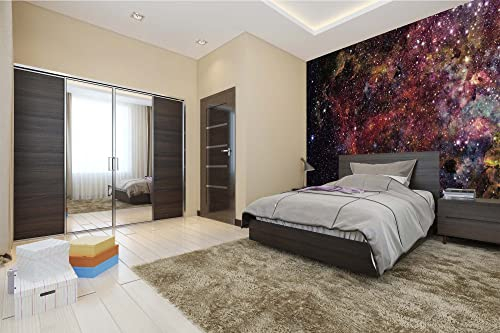Vlies Fototapete GALAXIE IM DUNKELN 375 x 250 cm (inkl. Kleister) - Vlies Tapete, Wandtapete, Wandbilder - Tapete für Wohnzimmer Schlafzimmer, Büro, Küche - Montagefertig