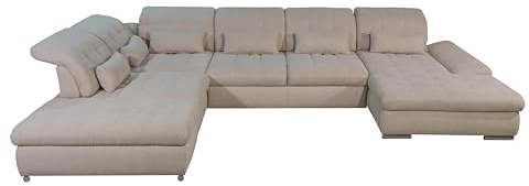 Verona Idee Sofa VIOLETT - mit Schalffunktion - Sofa U Form zum Entspannen Bettsofa Moderne Stil -402cm x 272cm Ideal für gesellige Zusammenkünfte