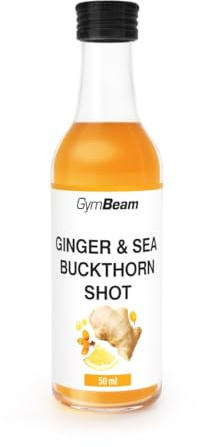 GymBeam Shot di Zenzero con Olivello Spinoso e Miele 9x50 ml, Shot di Zenzero - Bevanda Analcolica Biologica a Base di Zenzero per Salute Generale e Vitalità, Ricco di Antiossidanti Naturali
