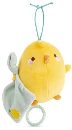 NICI speldosa Piu Piu 13cm gul - Gosig leksak för spädbarn och småbarn att ta tag i, gosa med, utforska och somna med - 49476