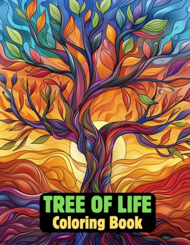 Tree Of Life Coloring Book: Easy to Color Tree Patterns for Adults, Seniors, Kids and Beginners