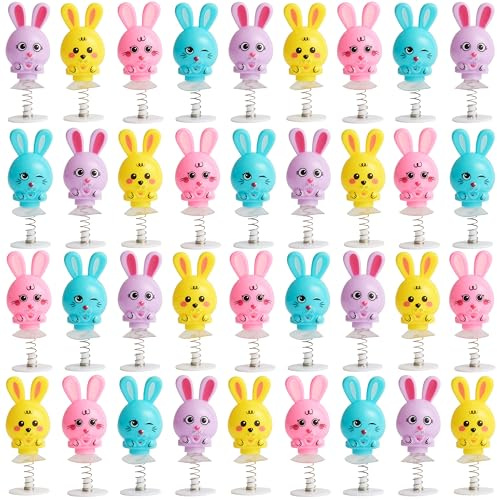 THE TWIDDLERS - 36 coniglietti primavera pop-up per bambini, 6 cm - bomboniere per feste di compleanno e Pasqua, multipack riempitivo per sacchetti e giocattoli salterini, premi per la classe