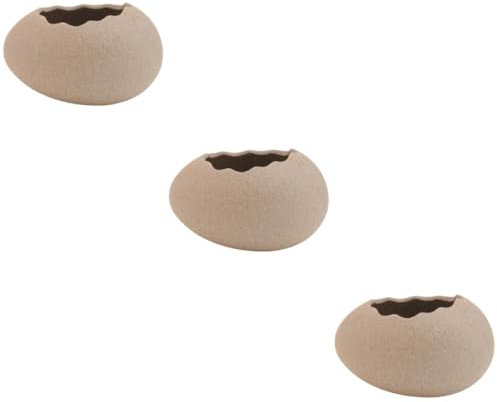 Garneck 3st Hydroponische Dekorative Vase Schüssel Zum Servieren Von Speisen Eierschale Zum Ordnen Servierschüssel Für Den Haushalt Futternapf Haushalt Obstgericht Obstschale Keramik