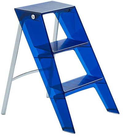 Klappleiter mit 3 Stufen, breite Plattform, Trethocker für Zuhause, Küche, Garten, tragbarer Haushaltsständer für Speisekammer, Schrank, Büro, Outdoor, faltbar, kleine Trittleiter