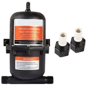 ZKLGS 0.75/1.0L RV Accumulatore Marino Serbatoio A Pressione for Barca Yacht A Membrana Accessori for Attrezzature Pompa Igienica per roulotte, Camper, Barca, Camper(0.75L)