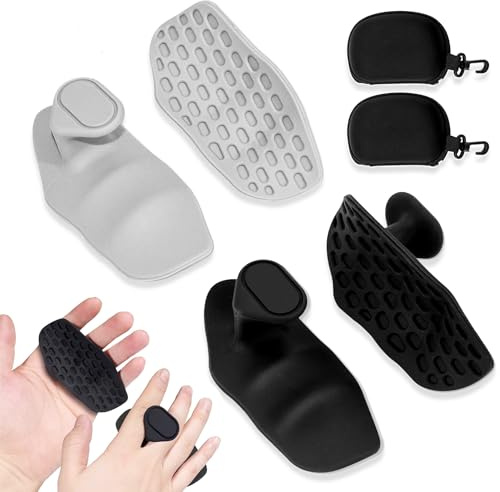 2 Par Gym Grepp med Förvaringslådor, tyngdlyftningsgrepp, ergonomiska, Anti-Slip Silikonmaterial, Professionell Handfläteskydd, för Hantel, DumBell, Pull-Up Bar, Marklyft, Träningar (Svart/Grå)
