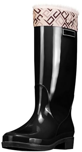 Botas de goma para mujer, resistentes al agua, botines de lluvia, forradas, botas de seguridad, botas altas de jardín, botas de lluvia, botas de trabajo, botas de goma, botas de trabajo, botas de