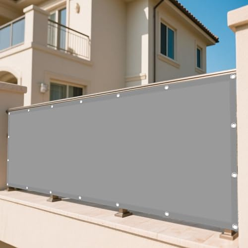 Tenda da Sole per Esterno a Caduta 220 x 380 cm UV 98% Parasole Giardino Esterni Protezione Rete Parasole Protezione Uv, Tessuto 185 G/M² per Giardino, Terrazza e Balcone, Grigio Chiaro