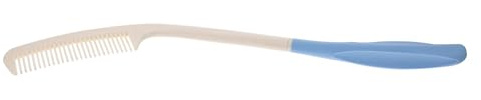 Homoyoyo Peigne à Cheveux et Protège les Cheveux des Nœuds Facile à Utiliser Incurvé en Plastique Long Manche Ergonomique pour Personnes Âgées et Usage Quotidien