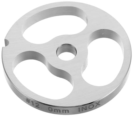 VICASKY Disco in Acciaio Inox per Tritacarne e Insaccatrice Manuale Piastra di Macinazione 3 Fori Accessorio per Preparazione Salsicce e Carne in Cucina Casalinga