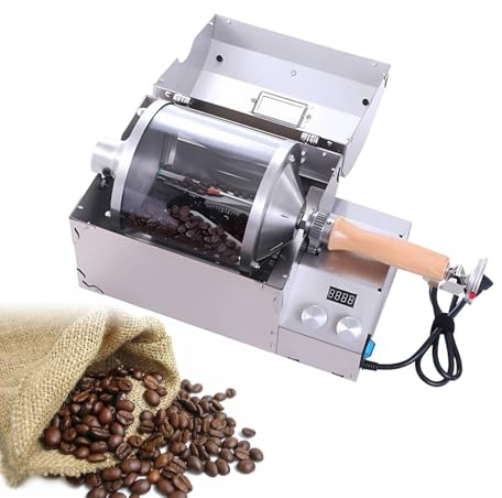Torréfacteur à Tambour Inox 100–400g Vitesse Réglable, Machine Torréfaction Café Maison électrique Pour Grains De Café Et Noix