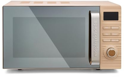 Morphy Richards Clay Digital Brown Microwave, 20L Capacity, Stainless Steel Inner Cavity, 95 Minute Timer, 11 Power Levels, Defrost Mode, Glass Turntable, Easy Clean, 800W, Felspar, 512000