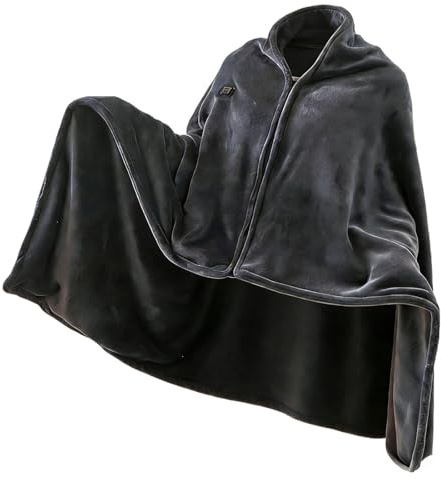 cobija eléctrica de 100 x 150 cm gris con calefacción USB para mujer, manta térmica de forro polar suave, regalo de invierno
