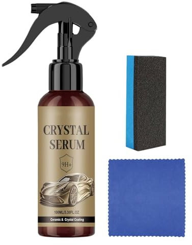 Nuyhgtr Spray de Recubrimiento Cerámico para Coches | Agente 9H Larga Duración - 100 ml Spray Revestimiento Pintura Coche con Esponja y una Toalla | Para Protección Y Brillo En Detallado Automotriz