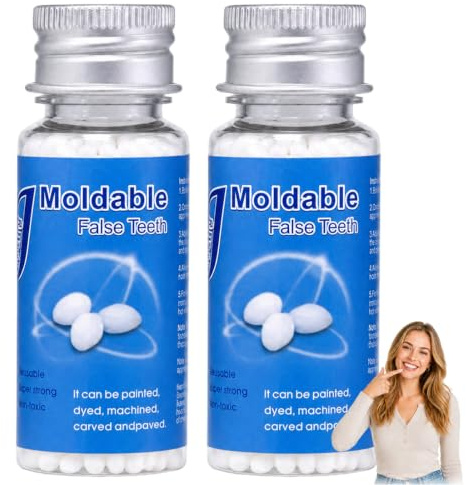 UWJOWP Zahnreparaturset Zahnersatz Selber Machen Zahnersatz, Reparatur Set Polymorph Zähne Provisorischer Zum Aufstecken Künstliche Zähne Fake Zahnfüllung,20ml+20ml,I