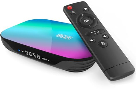 Tosuny TV Box Android, Dispositivo di Streaming UHD 8K con Telecomando (4+128G)