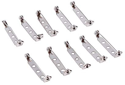 50 pezzi Spille per badge, fermagli con barra fissaggio per chiusure posteriori, spille con fibbia posteriore rotolo con chiusura di sicurezza per creazione gio