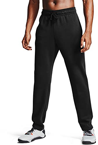 Under Armour herr Ua Rival fleecebyxor bekväma och varma träningsoverall underdelar, joggingbyxor för män med praktiska fickor