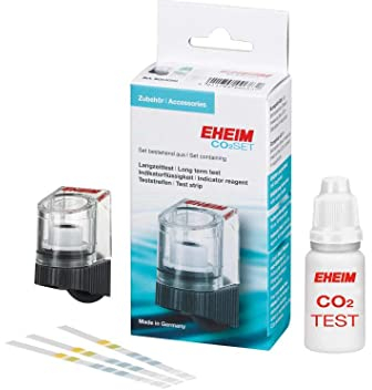 Eheim Permanent CO2-Test Set mit Flüssigkeit, 3 Teststreifen und Saugnapf - CO2-Gehalt im Aquarium messen und überwachen - Aquarienpflege - 6E+1g