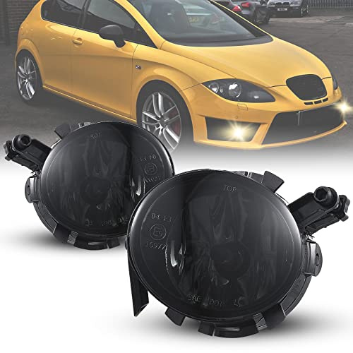 Nebelscheinwerfer Kompatibel mit SEAT Altea (5P1/5P5) 04/2009-up, Ibiza V 5 (6J1/6J5/6J8) 03/2008-03/2012, Toledo III 3 (5P2) 03/2009-up, Leon (1P1) 04/2009-12/2013, 1 Paar (9006),Grau linse
