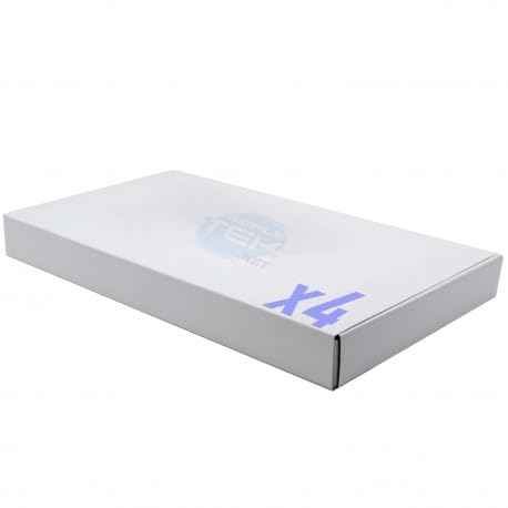 SIMPLETEK - Scatola per spedizione notebook e laptop, 4 pezzi, fino a 14” – Misure 54 x 30,5 x 5,5 cm, con separatore per accessori