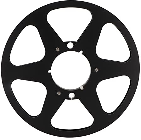 Carrete de Recogida, Carrete de Recogida Vacío de Aleación de Aluminio de Audio de Carrete Abierto de 10 Pulgadas para Carrete de Nab a Carrete, Accesorio de Grabadora de Cinta de (Negro)