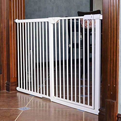FLYIFE Sicherheitsgitter Für Haustier-Laufställe, Automatisch Schließende Druckhalterung, gitter, Metall, Weiß, Für Sicherheitsgitter, Flure, Türen, Treppengitter, Extra Breit Und Hoch, Treppengelände