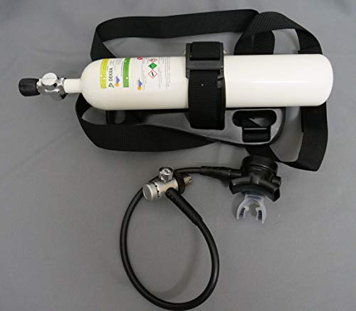 High Tech Diving Bootstauchgerät als Komplettsystem 3 Liter 300bar Tauchflasche, Tragegestell und Atemregler