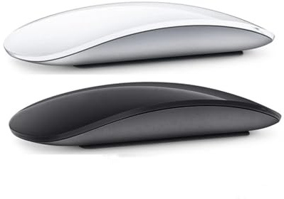 Souris sans fil silencieuse, rechargeable, Bluetooth 5.0, multi-arc, tactile, ultra fine pour ordinateur portable, iPad, Mac, PC, MacBook (blanc)