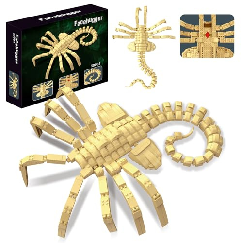 onederbkk Halloween Xenomorph Horror klemmbausteine Baukasten Kompatibel mit Lego für Erwachsene,Facehugger grusel deko für Jungen 8-14 Jahre 572 Stück
