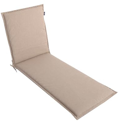 LILENO HOME Sonnenliege Auflage als [1er Set - Rollliege] in Taupe - Gartenliegen Auflage perfekt für Strandliege - Polster für Gartenliege (190x60x5cm) Malt