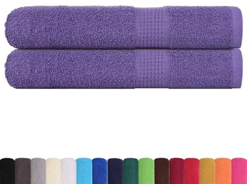 vidaXL Handtücher FROGN 2 STK. Lila 100x200 cm 360 g/m²