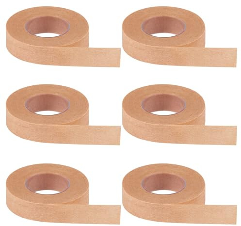 Flintronic 6 Rollen Micropore Tape, Selbstklebender Vliespflaster, Nasentape für Wimpern Extensions, Wundverletzungen Schwellungen, Sport (1.25cm*9m)