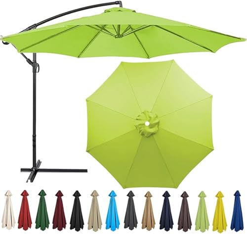 Outdoor Market Umbrella Replacement Canopy 2m 8 Ribs - Waterproof Patio Shade Cover for Garden Terrace and Market Table - Sunshade Top for Parasol