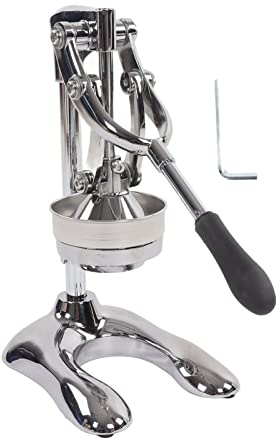 AUNMAS Manuell Pressjuicer, Bänkskiva i Rostfritt Stål Citronpressare Kommersiell Fruktextraktionsmaskin för Citrus Citron Lime Grapefrukt