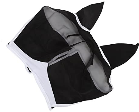 HEEPDD Hästflugmask, UV-skydd, Avtagbart Meshskydd med öron, Stor Storlek för Alla Hästar (L)