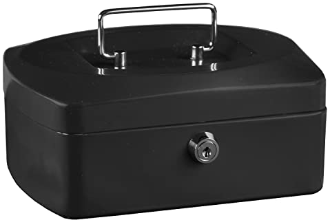 Idena 50028 - Geldkassette 8, Größe 205 x 160 x 90 mm, Farbe Schwarz, 1 Stück